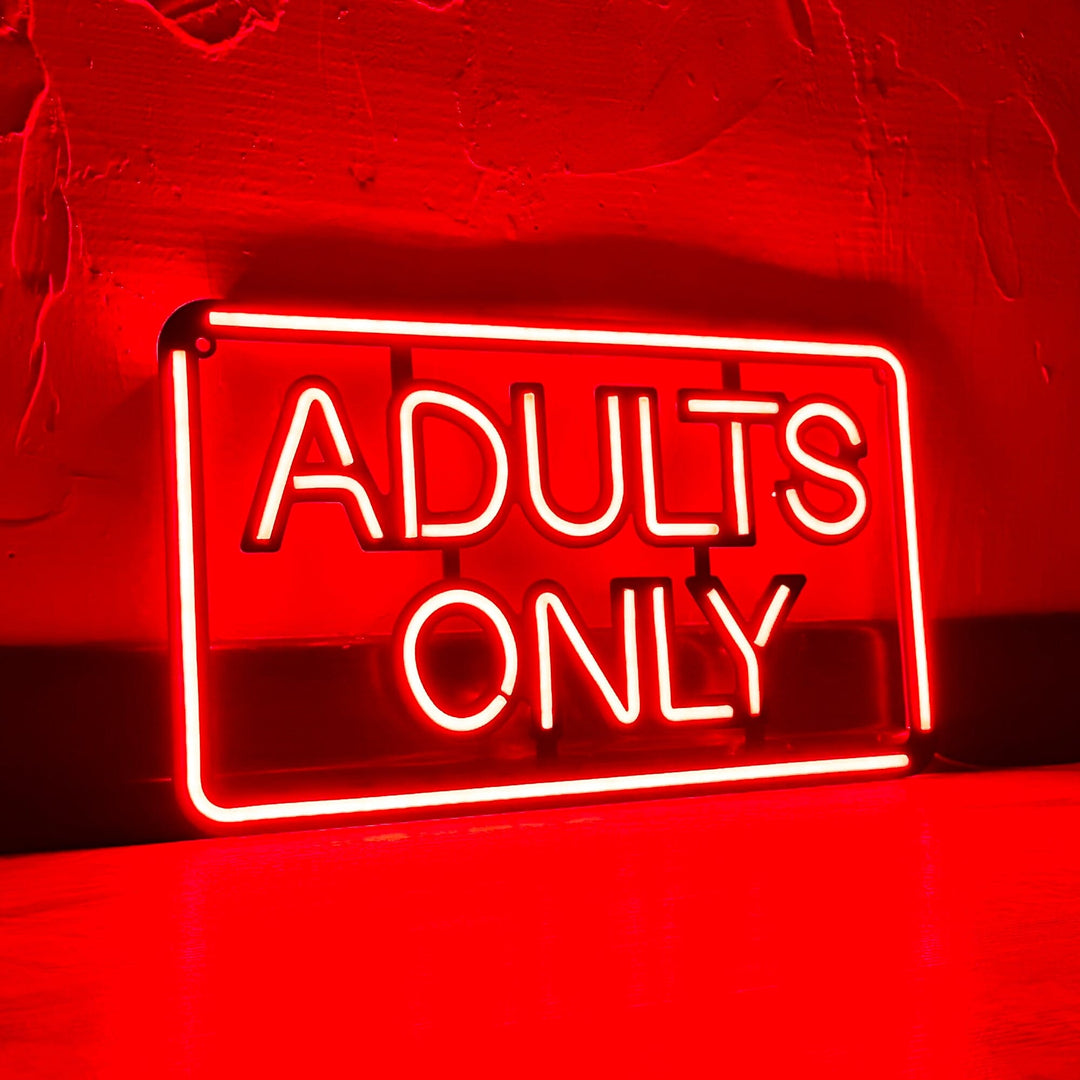 Adults Only - Neon Wall Art, | Hoagard