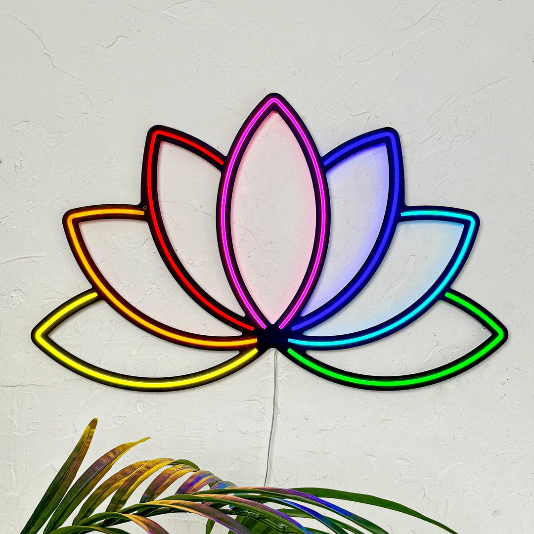 Lotus Flower - Neon Wall Art, | Hoagard.co