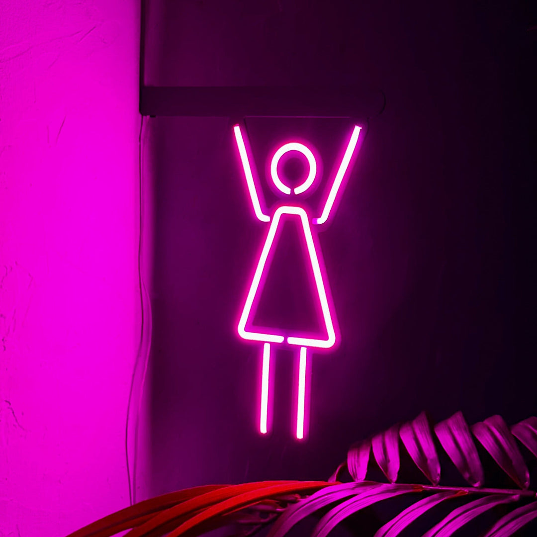 Woman WC Icon - Neon Wall Art, | Hoagard.co