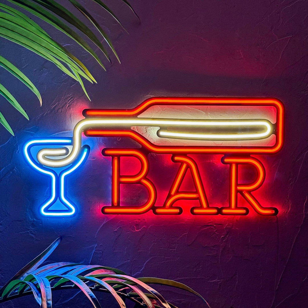 Bar - Neon Wall Art, Without Remote Control | Hoagard.co
