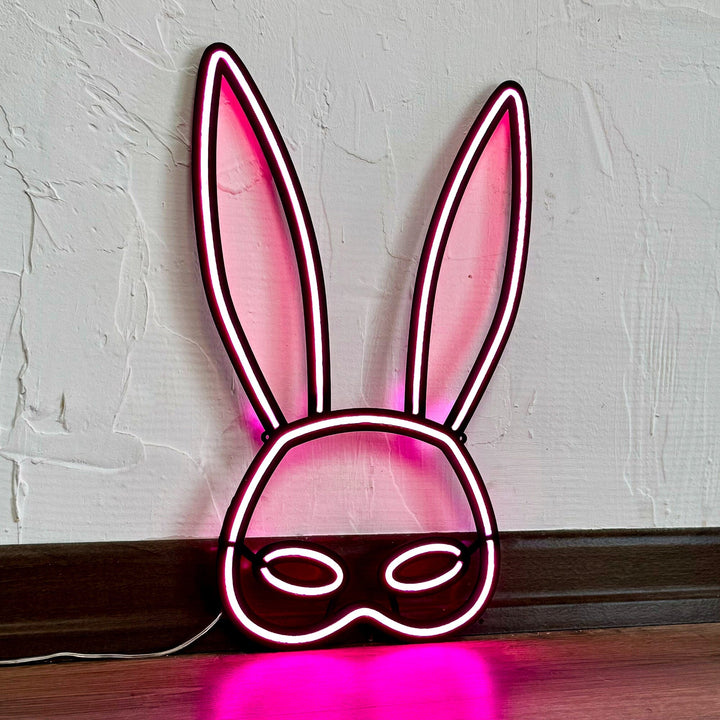 Rabbit Mask - Neon Wall Art, | Hoagard.co