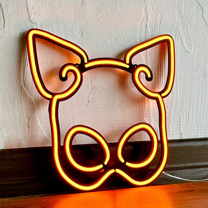 Cat Mask - Neon Wall Art, | Hoagard.co