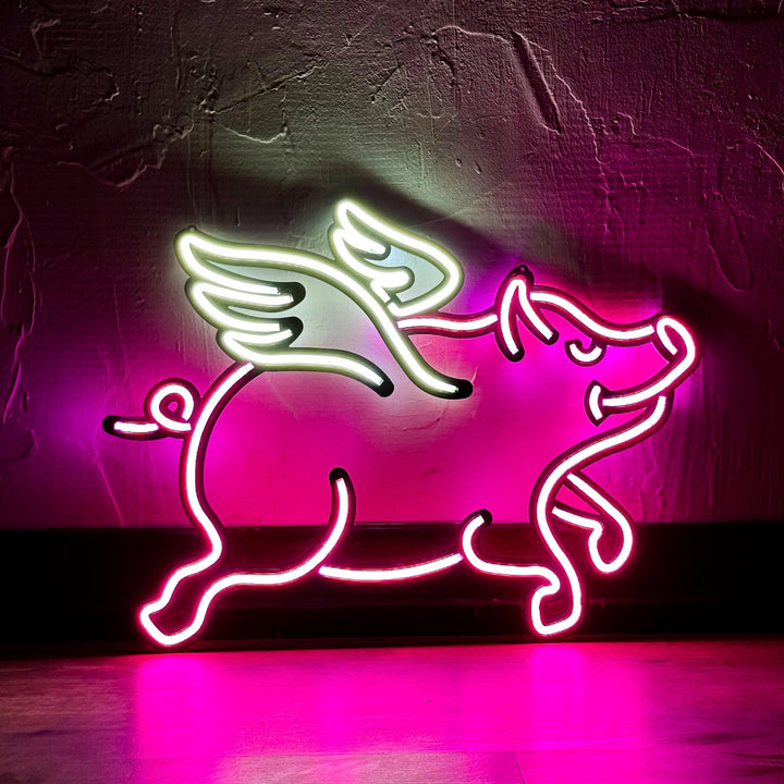 Piggy - Neon Wall Art, | Hoagard.co
