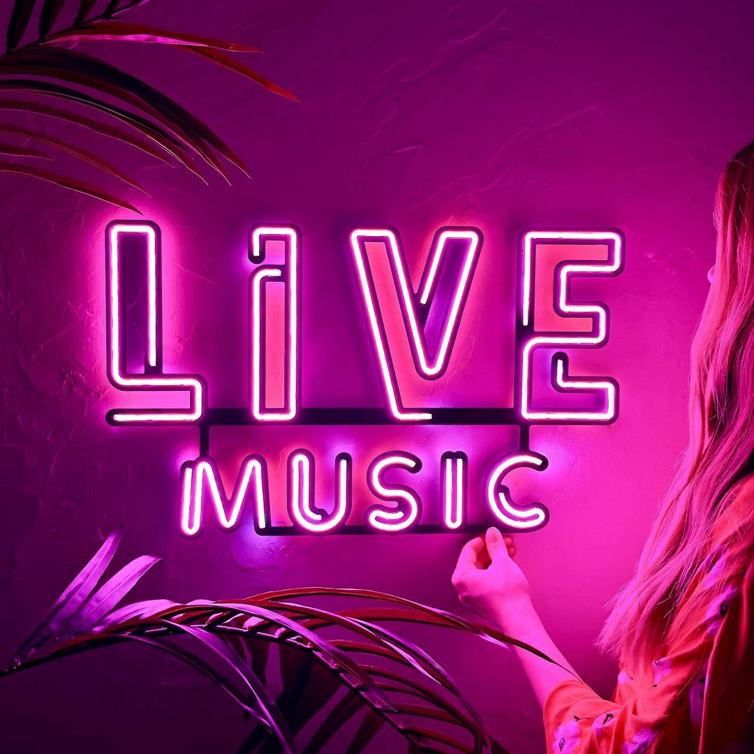 Live Music 02 - Neon Wall Art, | Hoagard.co
