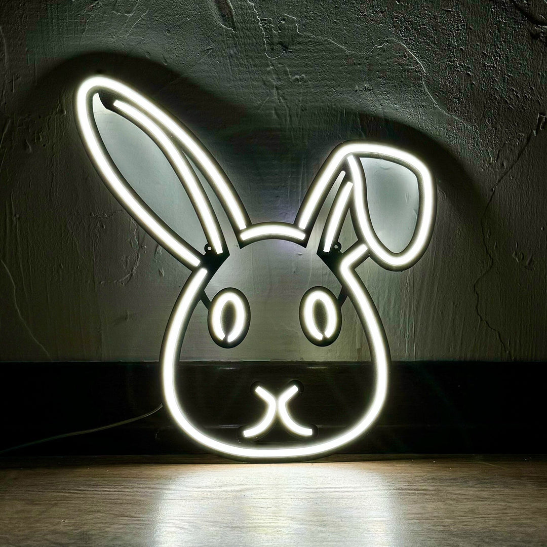 Rabbit 3 - Neon Wall Art, | Hoagard