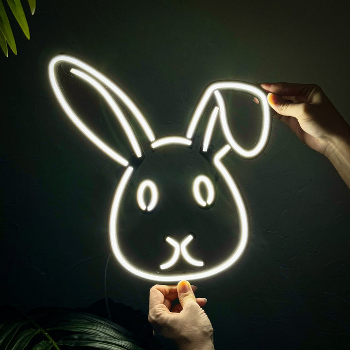 Rabbit 3 - Neon Wall Art, | Hoagard