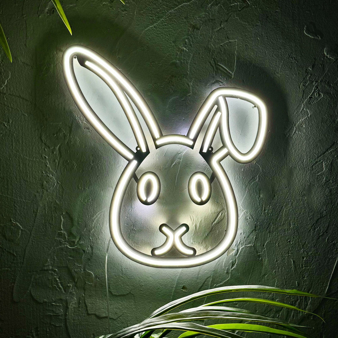 Rabbit 3 - Neon Wall Art, | Hoagard