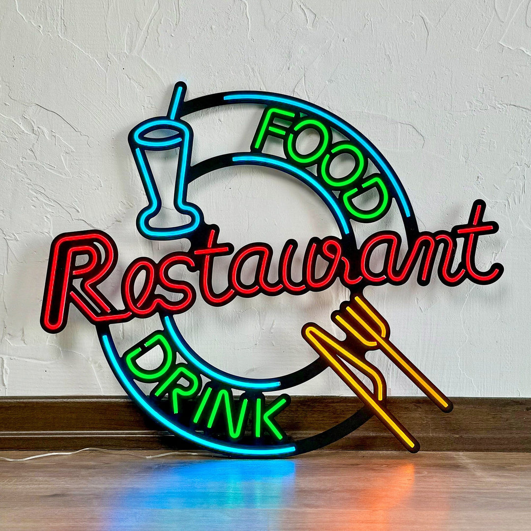 Restaurant - Neon Wall Art, | Hoagard.co