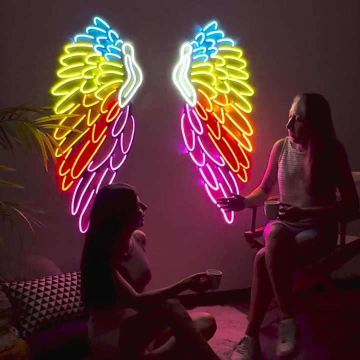 Neon Wings Colorful