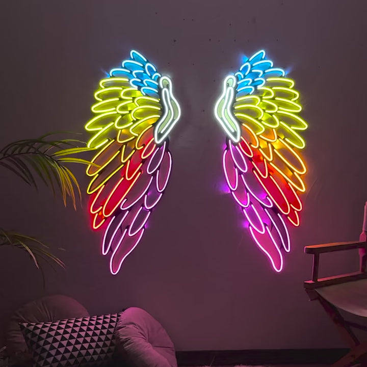 Neon Wings Colorful